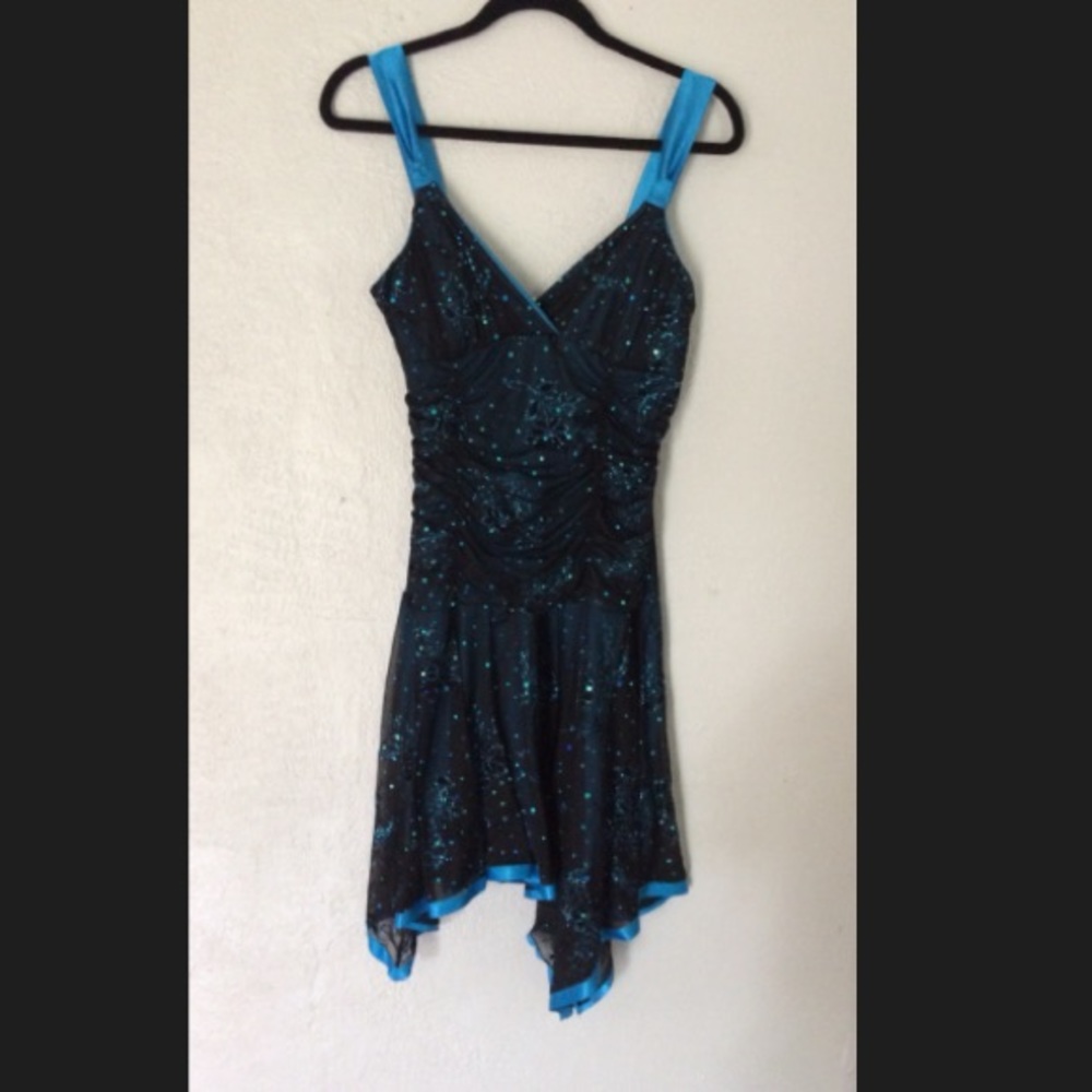 Blue and Black Formal Dress